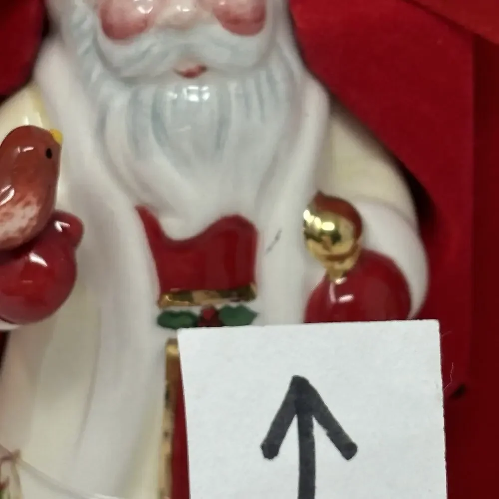 Set of 3 Waterford Holiday Heirlooms Ornaments Santa 138220 Porcelain Read